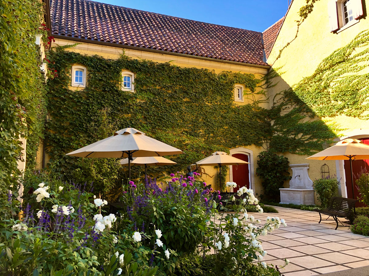 Bacchus Courtyard, Jordan Winery - Ann Rosmarin Landscape Design
